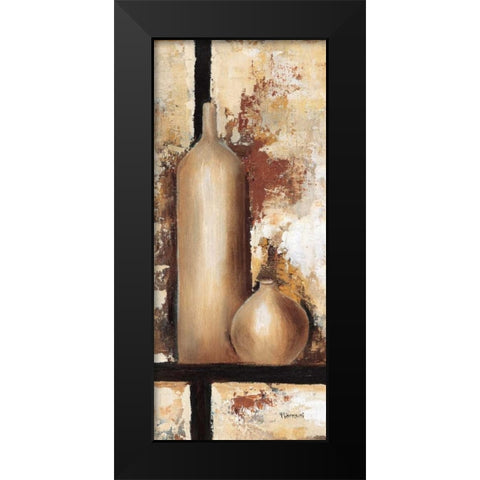 Vases I Black Modern Wood Framed Art Print by Florenti, Isa