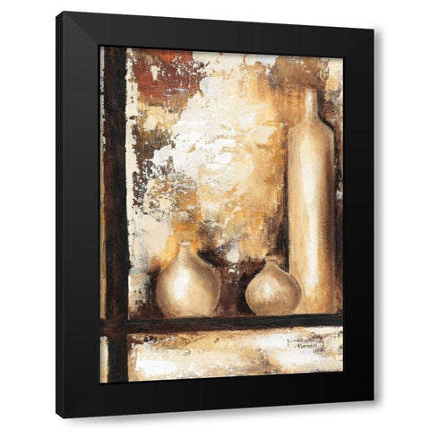 Vases II Black Modern Wood Framed Art Print by Florenti, Isa