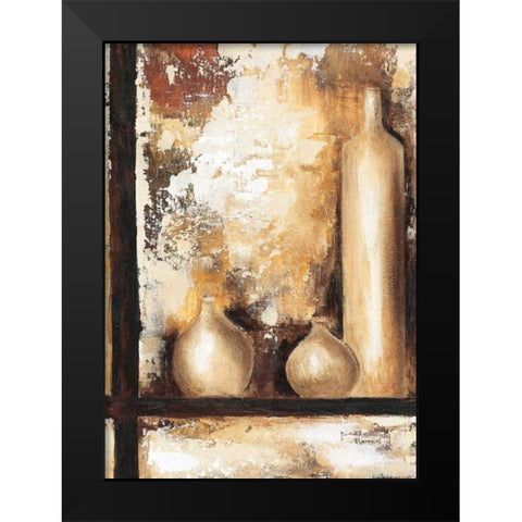 Vases II Black Modern Wood Framed Art Print by Florenti, Isa