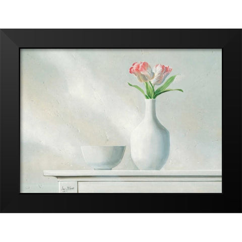 Pink Dream II Black Modern Wood Framed Art Print by Maas, Isa