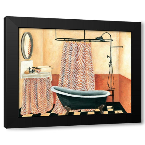 Bath time I Black Modern Wood Framed Art Print with Double Matting by Hedy
