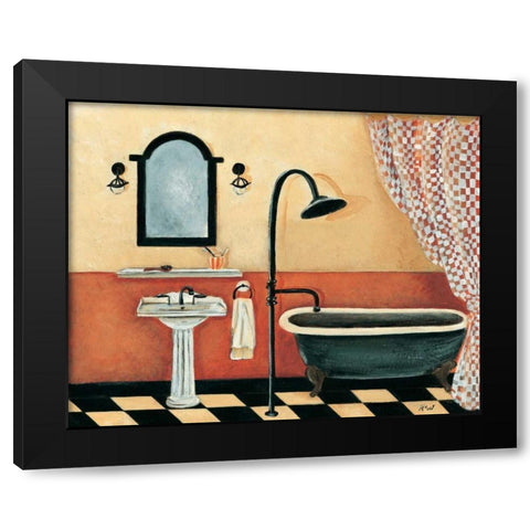 Bath time II Black Modern Wood Framed Art Print by Hedy
