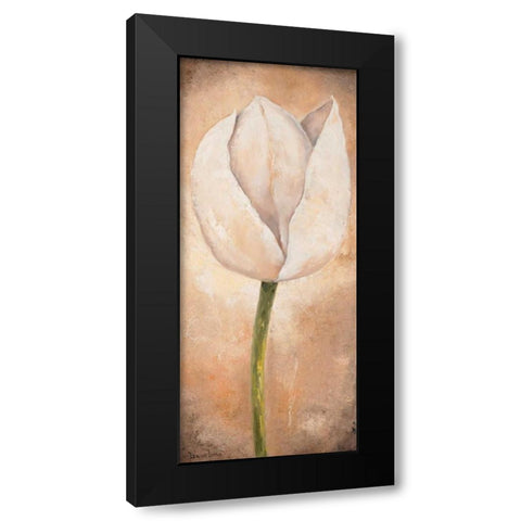 Tulip on beige III Black Modern Wood Framed Art Print with Double Matting by Lotus, Lenna