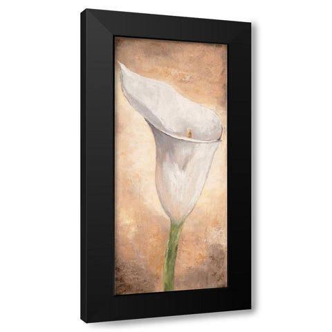 Calla Lilly I Black Modern Wood Framed Art Print by Lotus, Lenna
