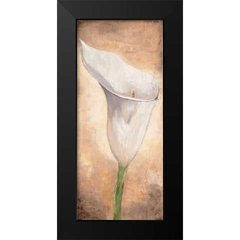 Calla Lilly I Black Modern Wood Framed Art Print by Lotus, Lenna