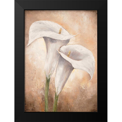 Calla Lilly II Black Modern Wood Framed Art Print by Lotus, Lenna