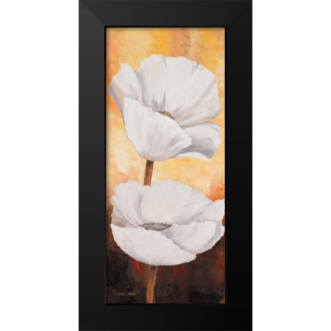 White flowers I Black Modern Wood Framed Art Print by Lotus, Lenna