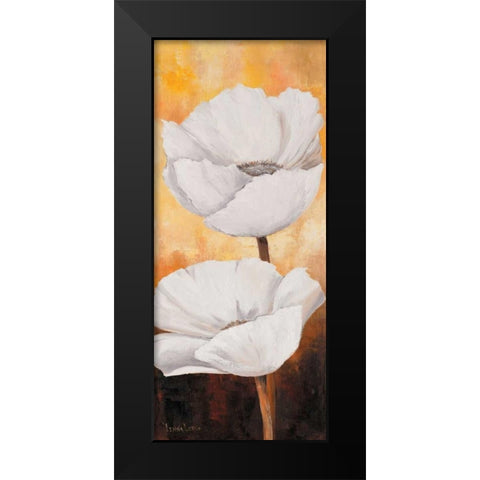 White flowers III Black Modern Wood Framed Art Print by Lotus, Lenna