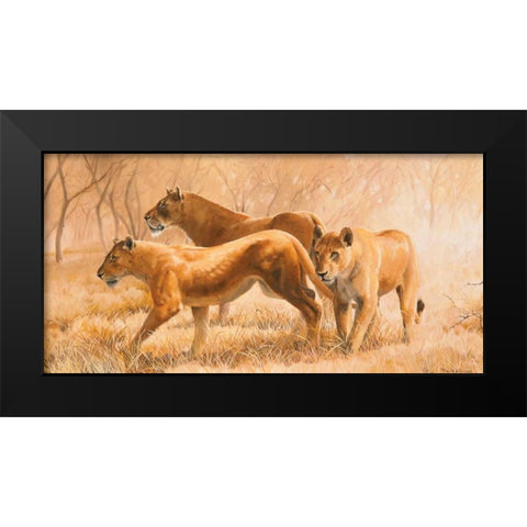 Pride animals Black Modern Wood Framed Art Print by Norman, Frank