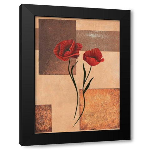 Creation II Black Modern Wood Framed Art Print by Hedy