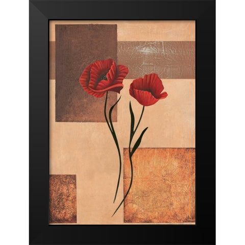 Creation II Black Modern Wood Framed Art Print by Hedy