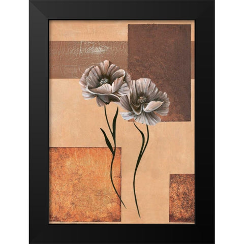 Creation V Black Modern Wood Framed Art Print by Hedy