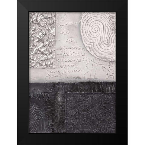 Silver blocks II Black Modern Wood Framed Art Print by Hedy