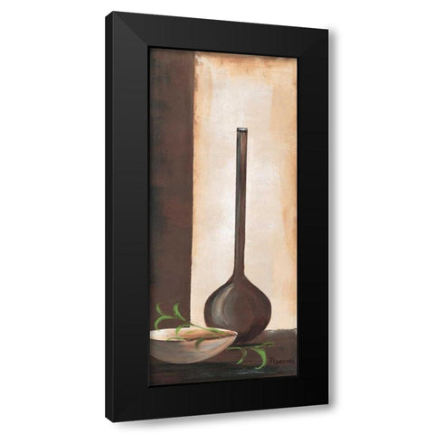 Brown vase I Black Modern Wood Framed Art Print with Double Matting by Florenti, Isa