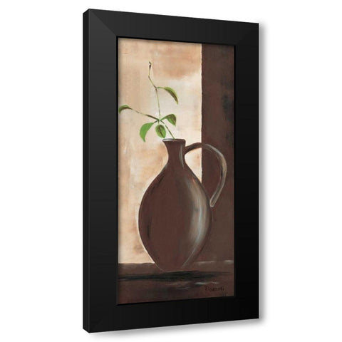 Brown vase III Black Modern Wood Framed Art Print by Florenti, Isa