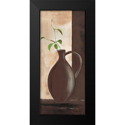 Brown vase III Black Modern Wood Framed Art Print by Florenti, Isa