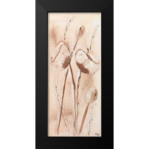 Offwhite III Black Modern Wood Framed Art Print by Leny