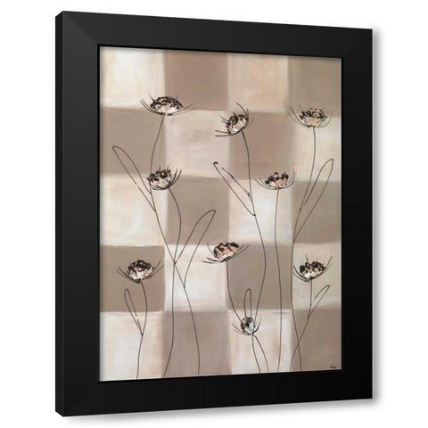 Checkers III Black Modern Wood Framed Art Print by Leny