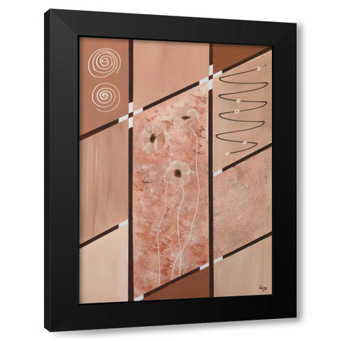 Mix I Black Modern Wood Framed Art Print with Double Matting by Leny