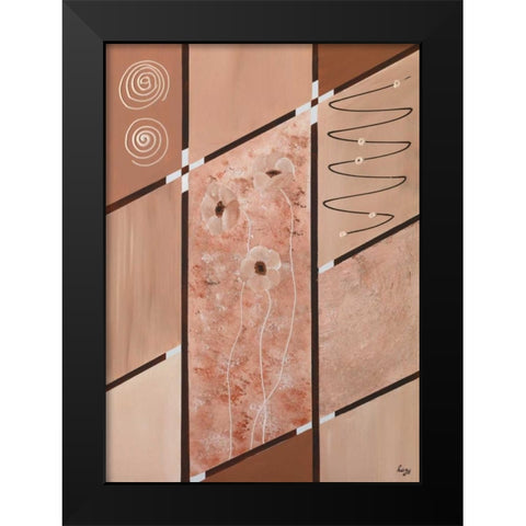 Mix I Black Modern Wood Framed Art Print by Leny