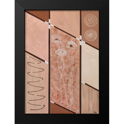 Mix II Black Modern Wood Framed Art Print by Leny