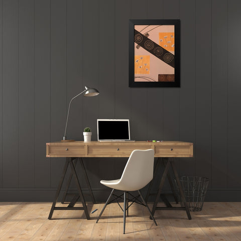Ringlets II Black Modern Wood Framed Art Print by Leny