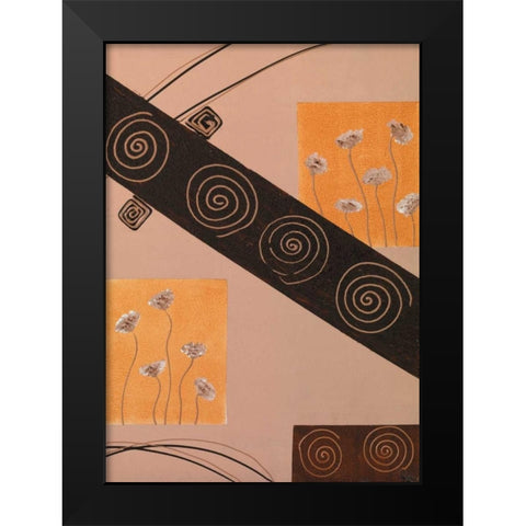 Ringlets II Black Modern Wood Framed Art Print by Leny