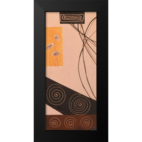 Ringlets II Black Modern Wood Framed Art Print by Leny