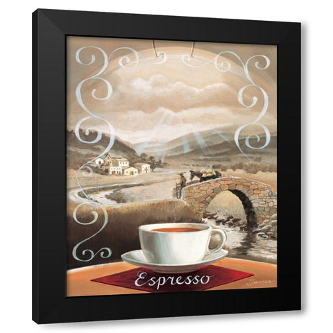 Espresso Black Modern Wood Framed Art Print by Jasper