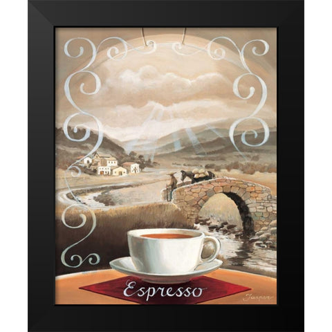 Espresso Black Modern Wood Framed Art Print by Jasper