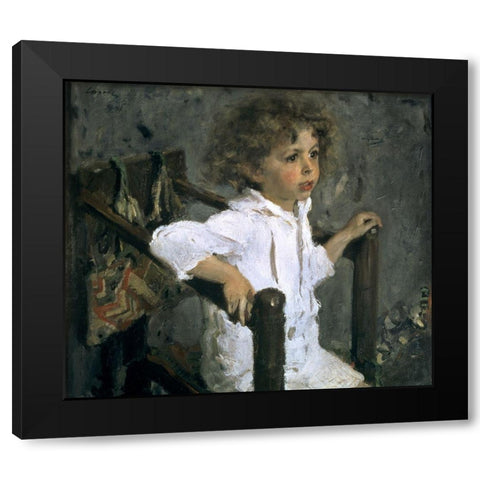 Mika Morosov Black Modern Wood Framed Art Print by Serov, Valentin
