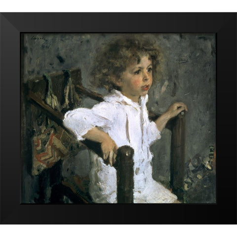 Mika Morosov Black Modern Wood Framed Art Print by Serov, Valentin