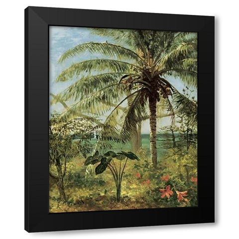 Palm Tree, Nassau 1892 Black Modern Wood Framed Art Print with Double Matting by Bierstadt, Albert