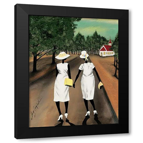 Kiddies Black Modern Wood Framed Art Print by Potthast, Edward Henry