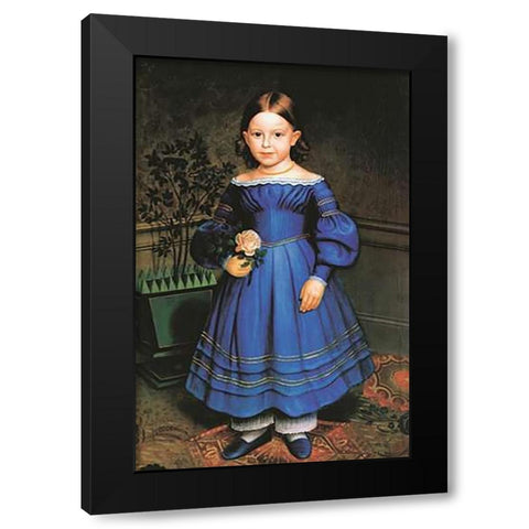 Rosa Heywood Black Modern Wood Framed Art Print with Double Matting by Anonymous
