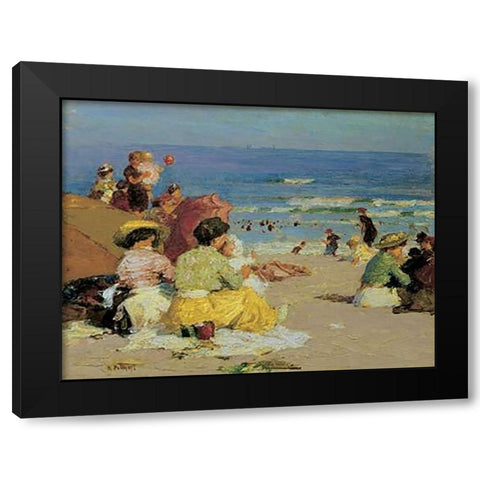 A Family Outing Black Modern Wood Framed Art Print with Double Matting by Potthast, Edward Henry