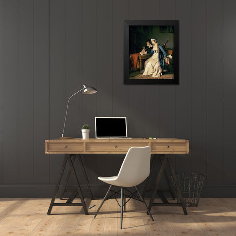The Music Lesson Black Modern Wood Framed Art Print by Gerard, Marguerite