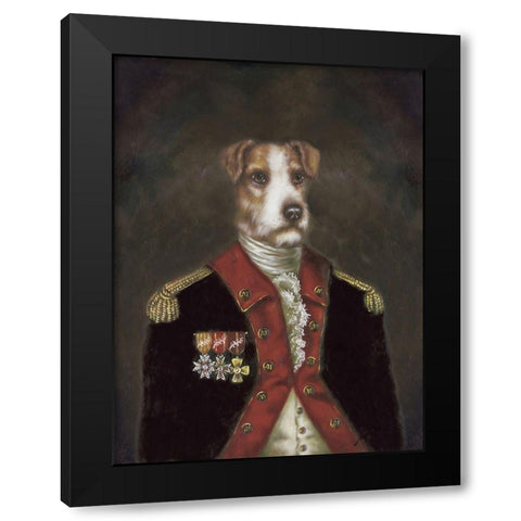 Master Rufus De Terrier Black Modern Wood Framed Art Print by Massy,