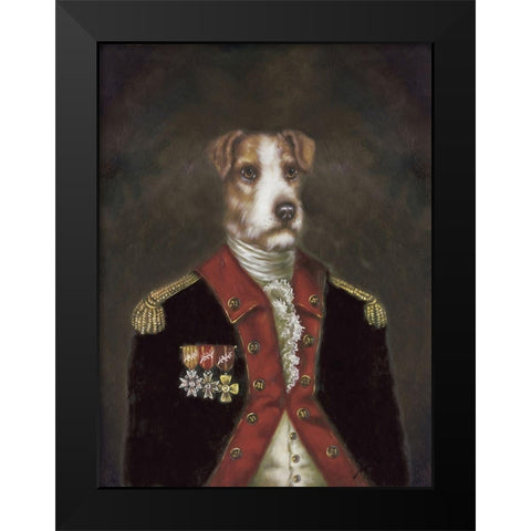 Master Rufus De Terrier Black Modern Wood Framed Art Print by Massy,