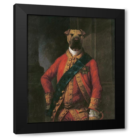 Sir Walter Bark Black Modern Wood Framed Art Print by Massy,