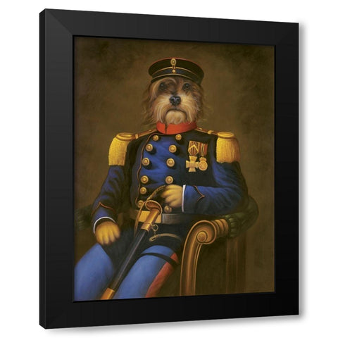 General K. Nine Black Modern Wood Framed Art Print by Massy,