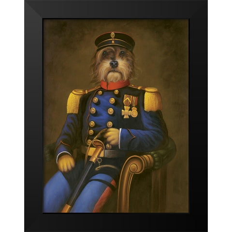 General K. Nine Black Modern Wood Framed Art Print by Massy,