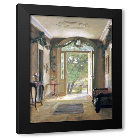 The Front Hall Black Modern Wood Framed Art Print by Birney, William Verplanck