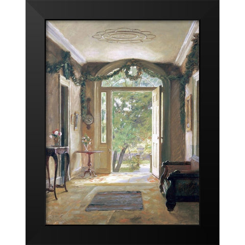 The Front Hall Black Modern Wood Framed Art Print by Birney, William Verplanck