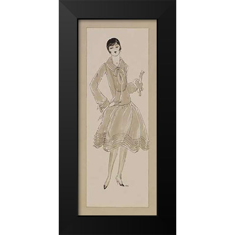 Vintage Lady II Black Modern Wood Framed Art Print by Kraus, Elaine