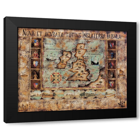 History Of The World Black Modern Wood Framed Art Print by Julius