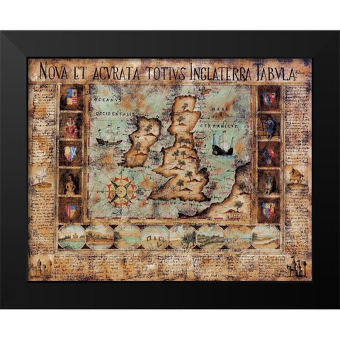 History Of The World Black Modern Wood Framed Art Print by Julius