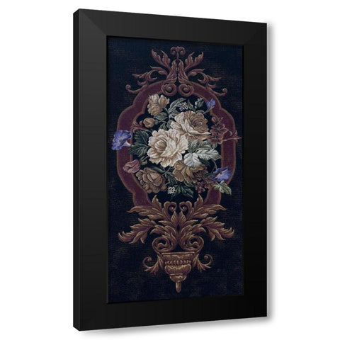 Rose Tapestry I Black Modern Wood Framed Art Print by Riddle and Co. LLC,