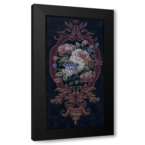 Rose Tapestry II Black Modern Wood Framed Art Print with Double Matting by Riddle and Co. LLC,