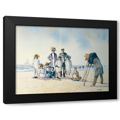 In The Picture Black Modern Wood Framed Art Print with Double Matting by Smith, Albert